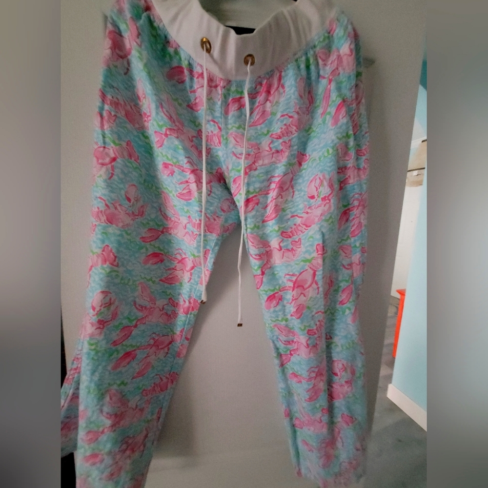 Lily Pulizter Linen Beach Pants in Lobstah Roll